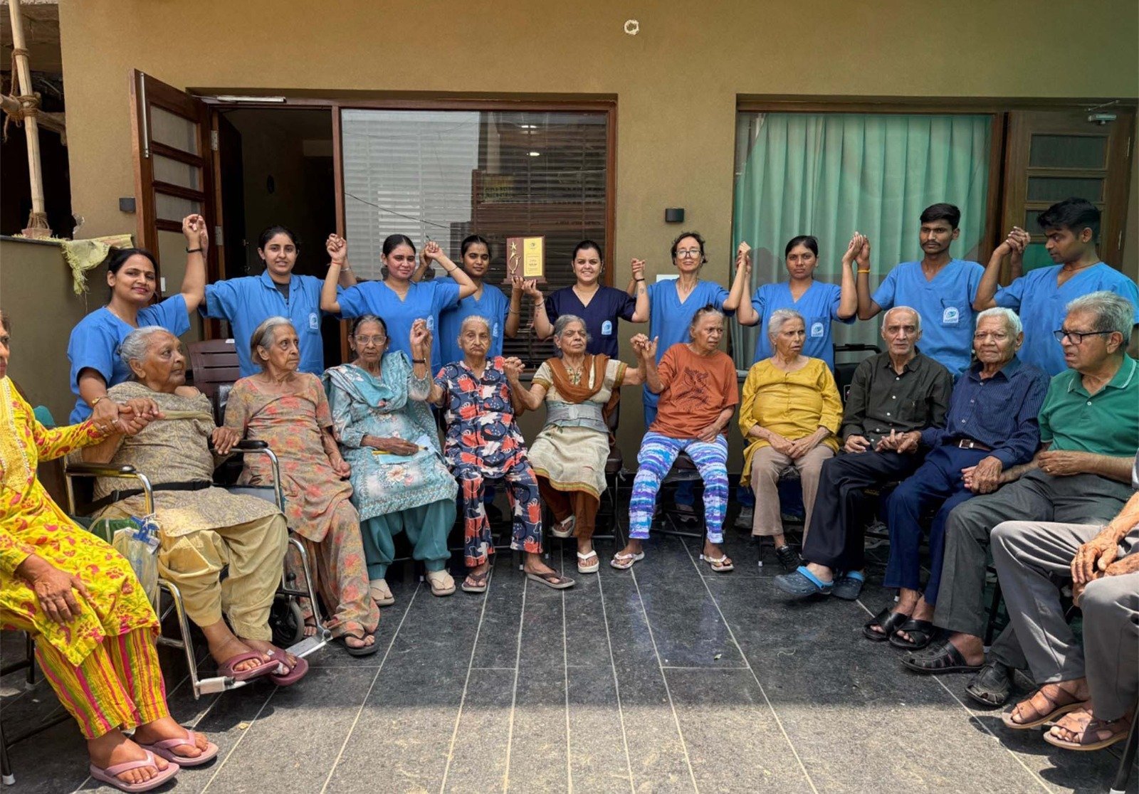 The care team at The Vintage Assisted Living with residents